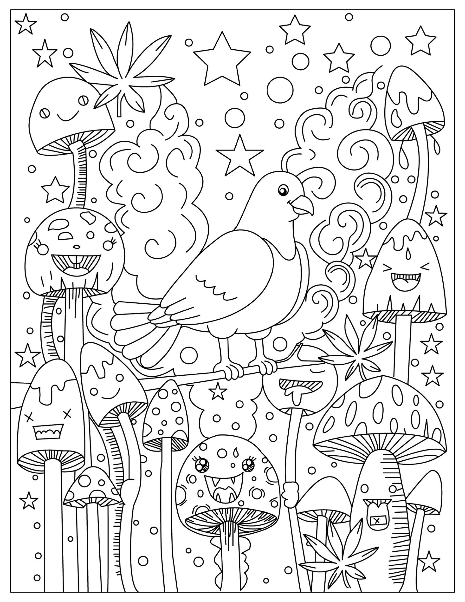 Coloring pages â free weed books