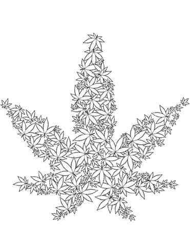 Cannabis coloring page free printable coloring pages