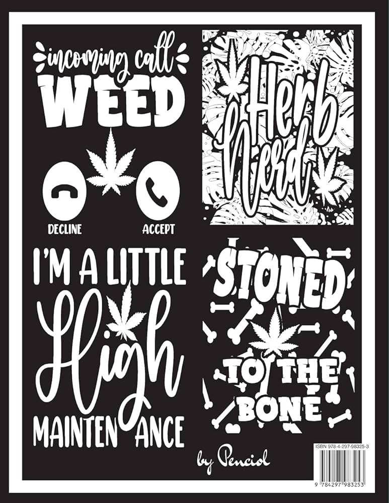 Weed quotes coloring book stoner quotes coloring pages