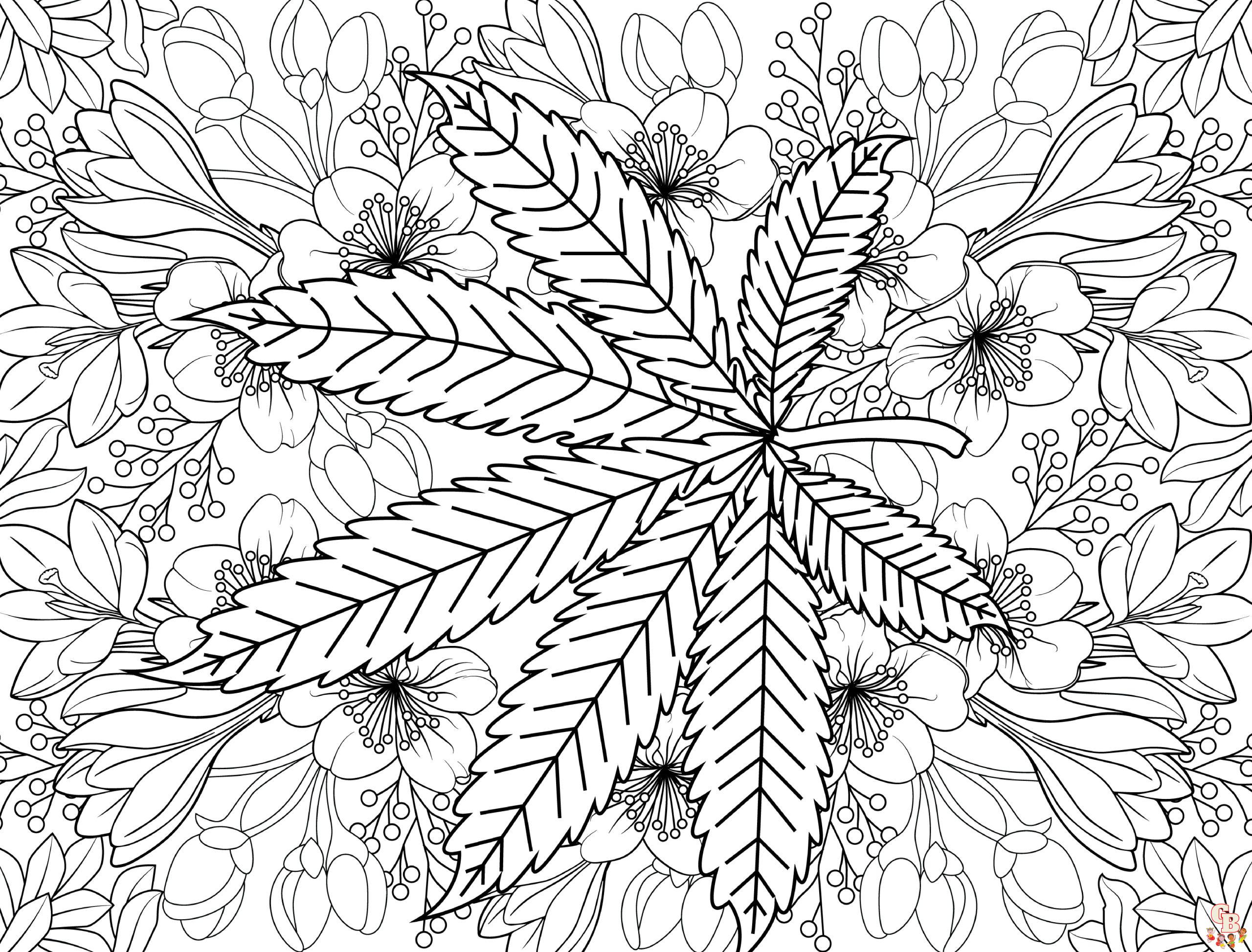 Printable marijuana coloring pages free for kids and adults
