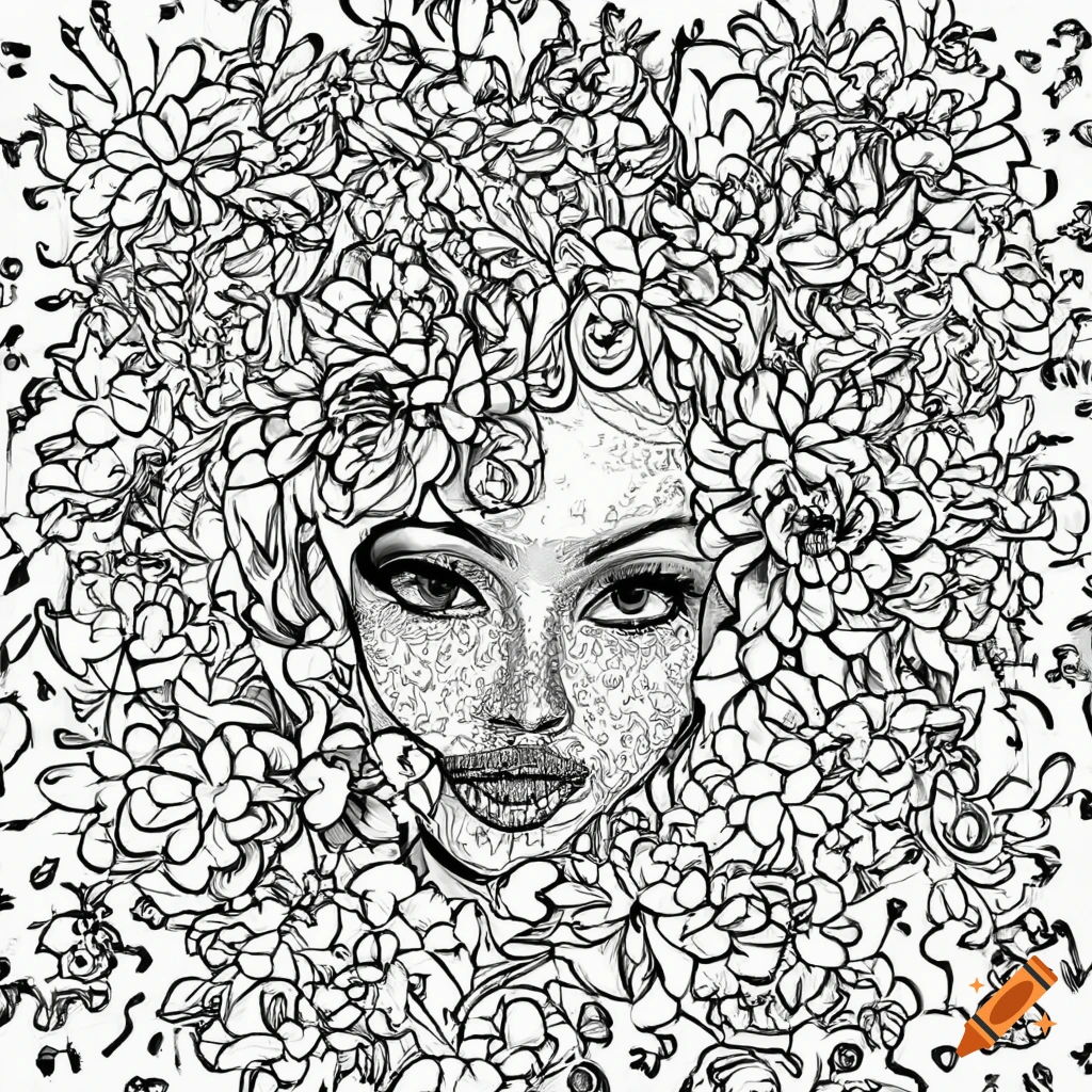 Coloring page with weed