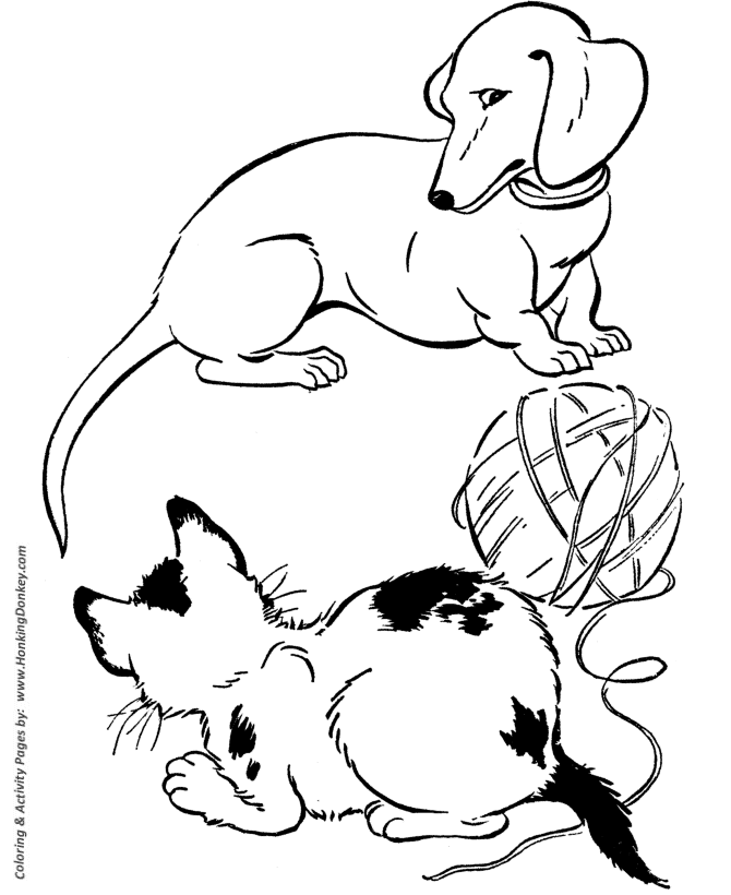 Dog coloring pages printable dachshund dog coloring page sheet and kids activity page
