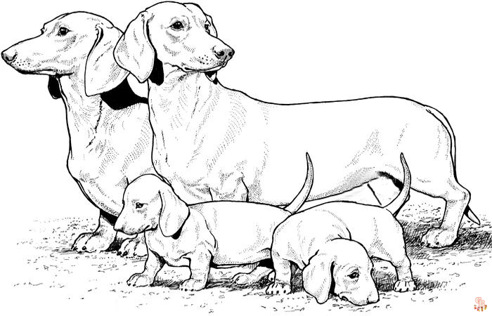 Enjoy coloring with wirehaired dachshund coloring pages
