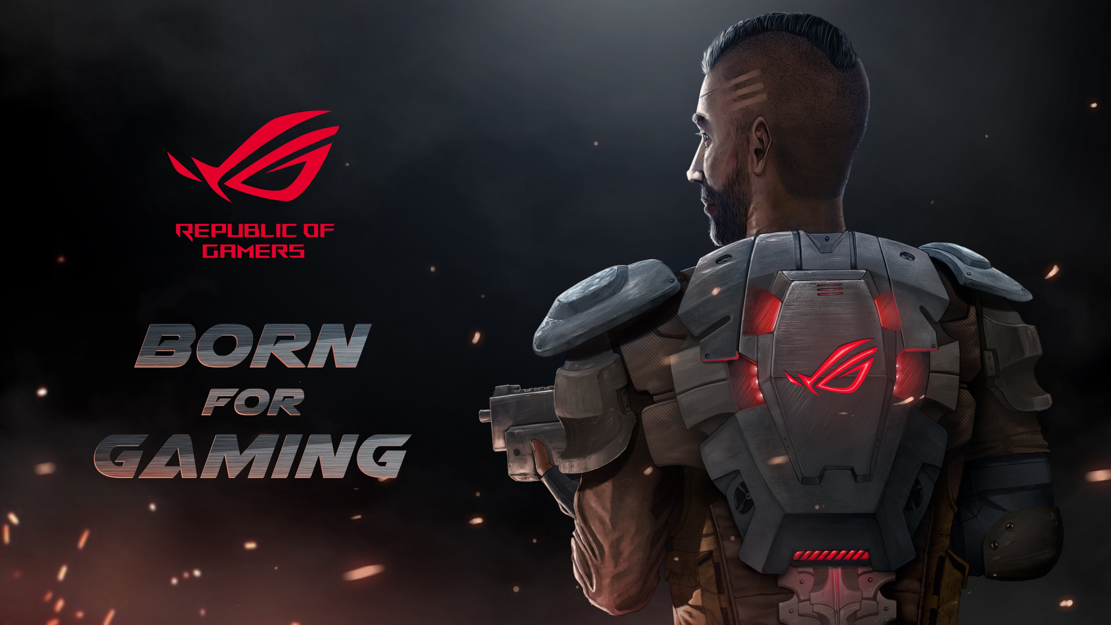 Kantawijayaarif on born for gaming wallpaper design for asus rog wallpaper challenge the character represent asus rog as were born for gaming the character inspired by asus rog itself since