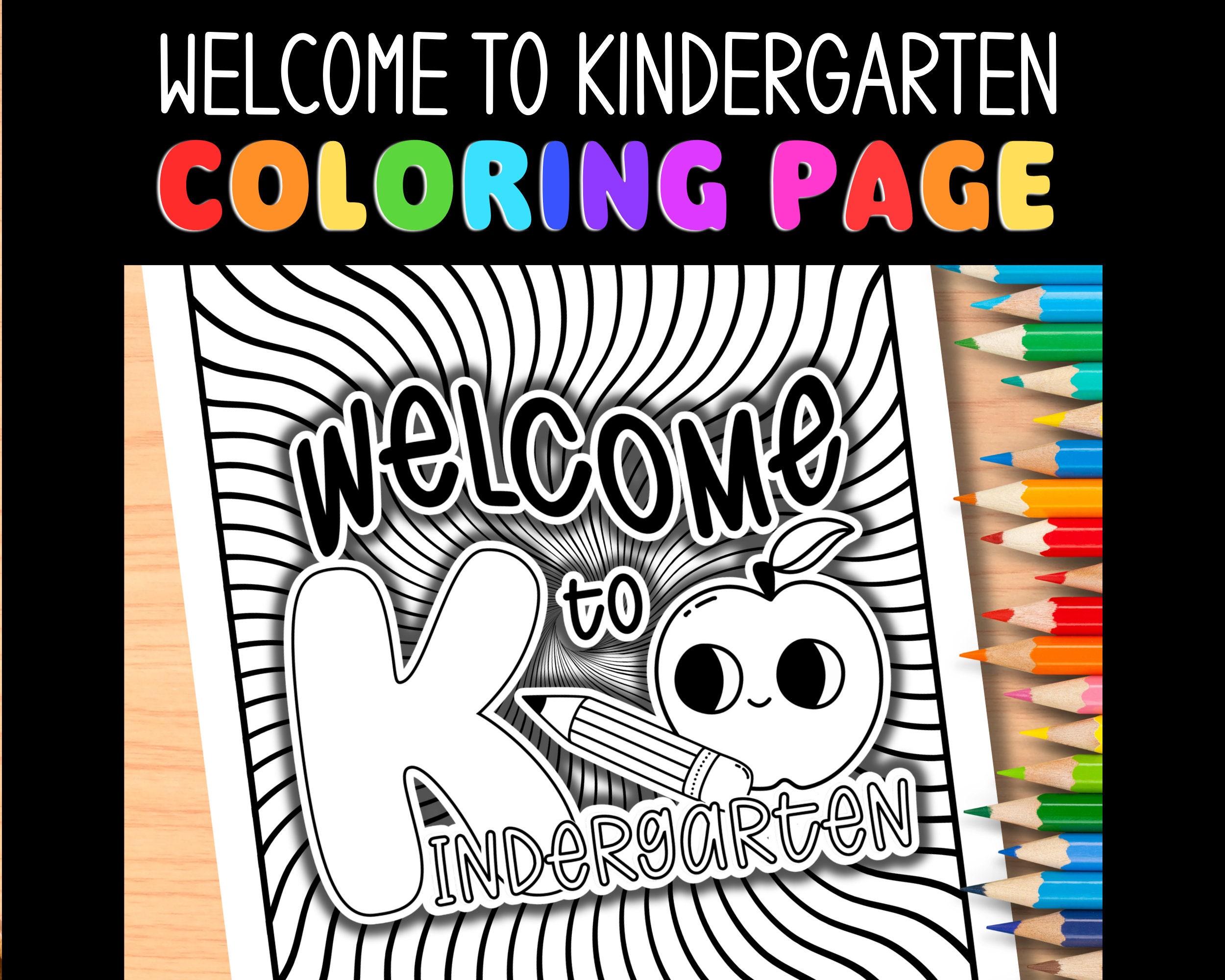 Wele to kindergarten coloring page back to school open house teacher printables