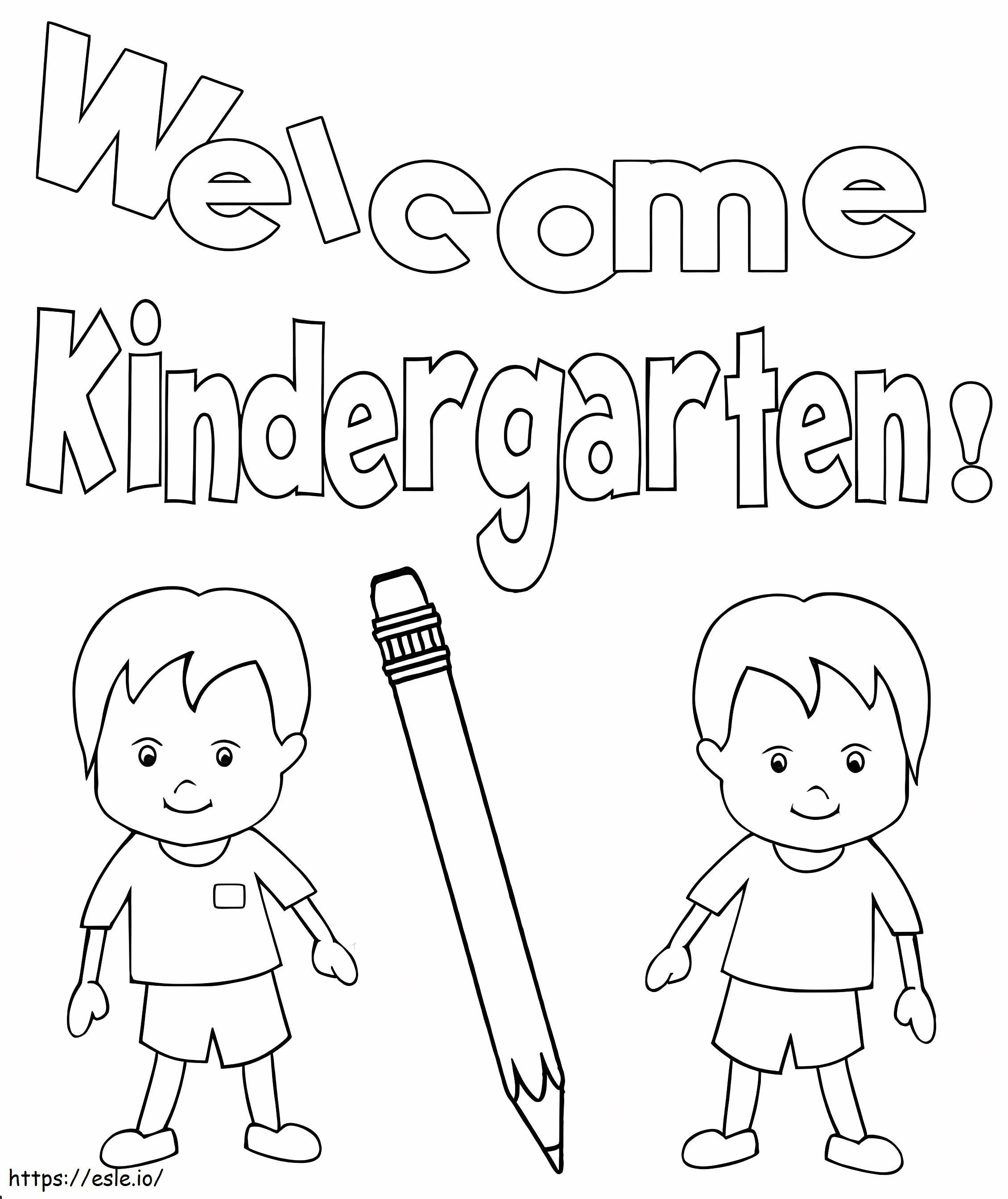 Kindergarten coloring page