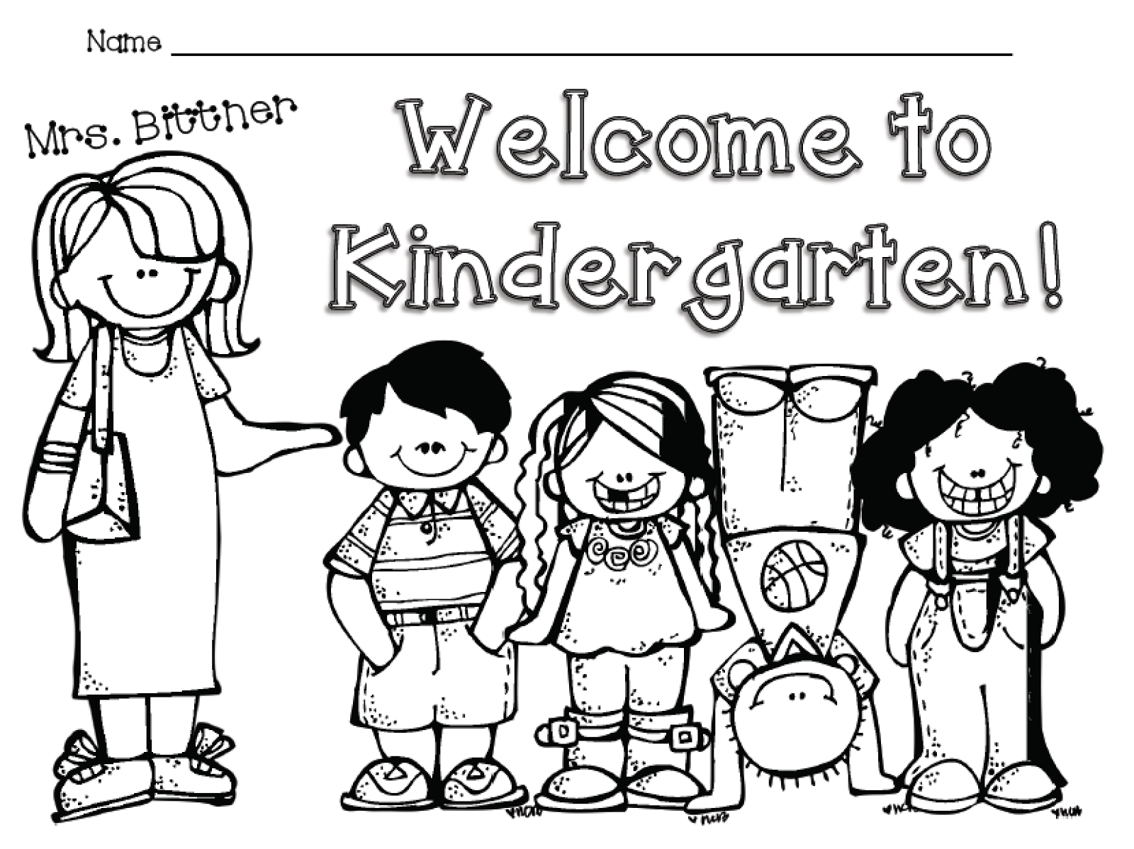 Wele to kindergarten free color sheet mrs lirettes learning detectives wele to kindergarten kindergarten colors wele to school