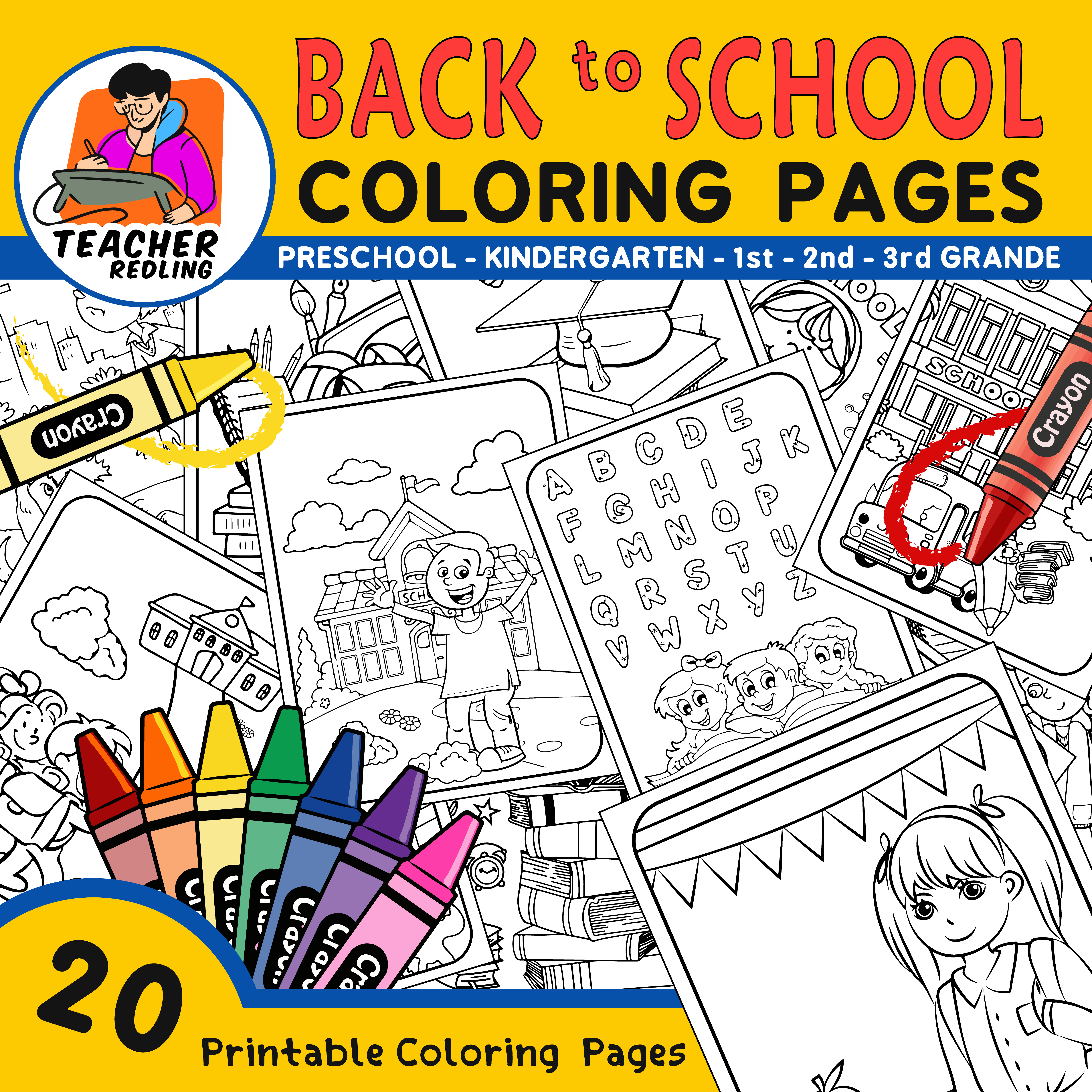 Wele back to school coloring pages for preschool kindergarten st nd rd made by teachers