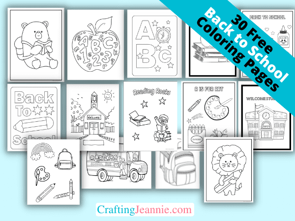 Back to school coloring pages free printable