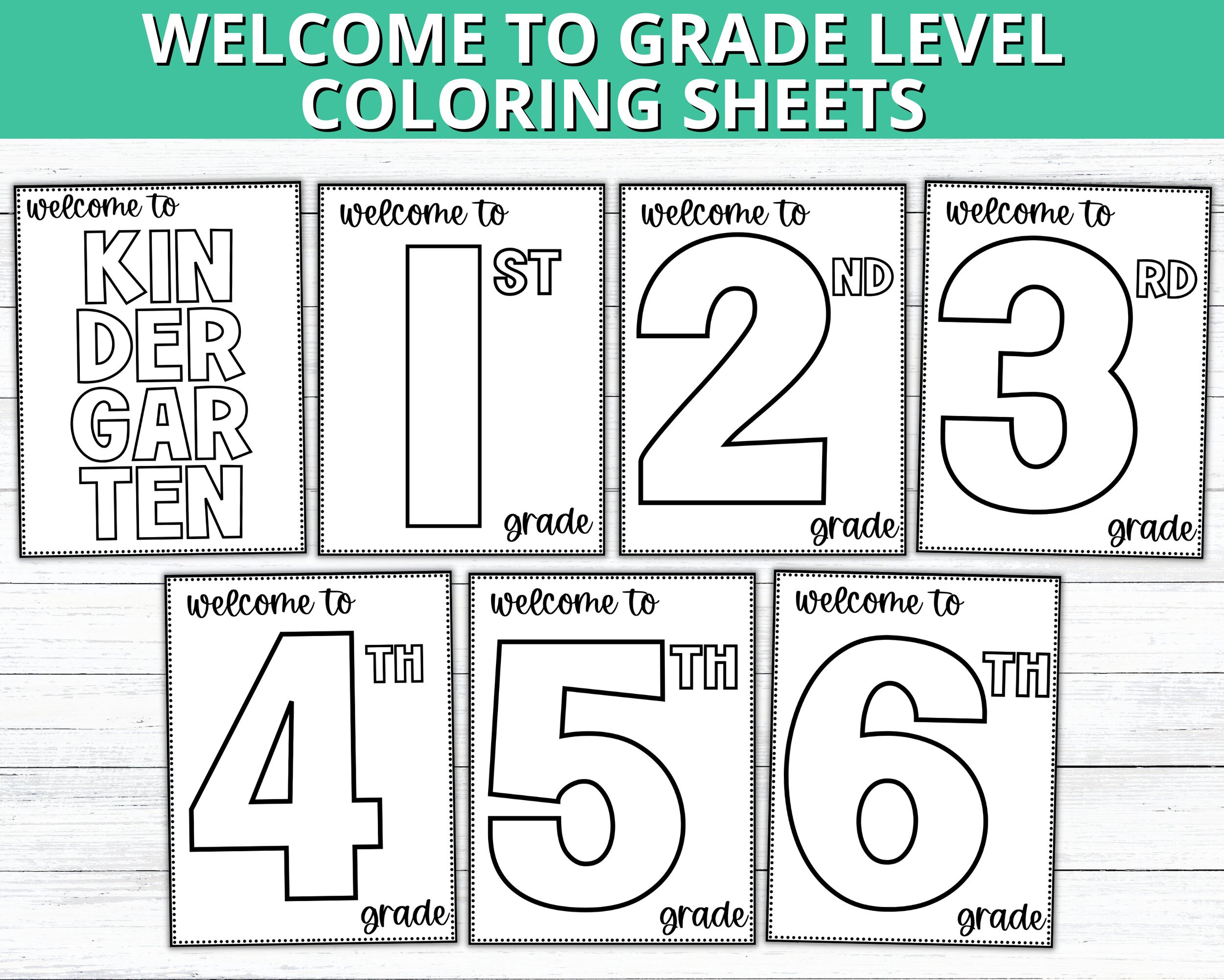 Back to grade level coloring sheets first day of school grade level coloring page icebreaker for kids back to school activity