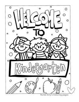 Wele to kindergarten coloring page by nurse amys coloring pages