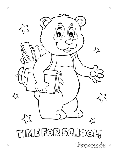 Free back to school coloring pages for kids