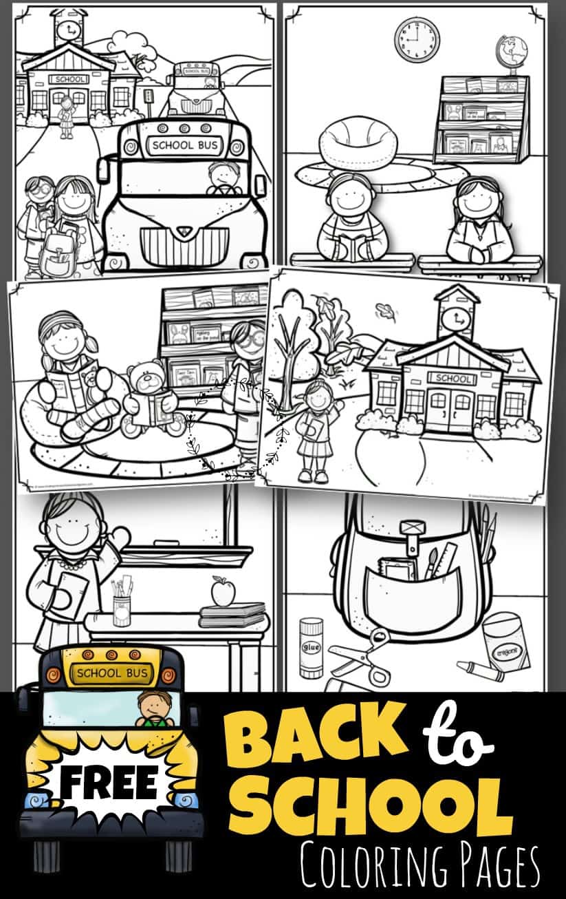 Free back to school coloring pages