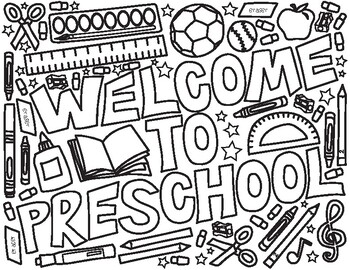 Wele to preschool coloring page by the art of integration tpt