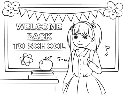 Back to school coloring pages free printable pictures