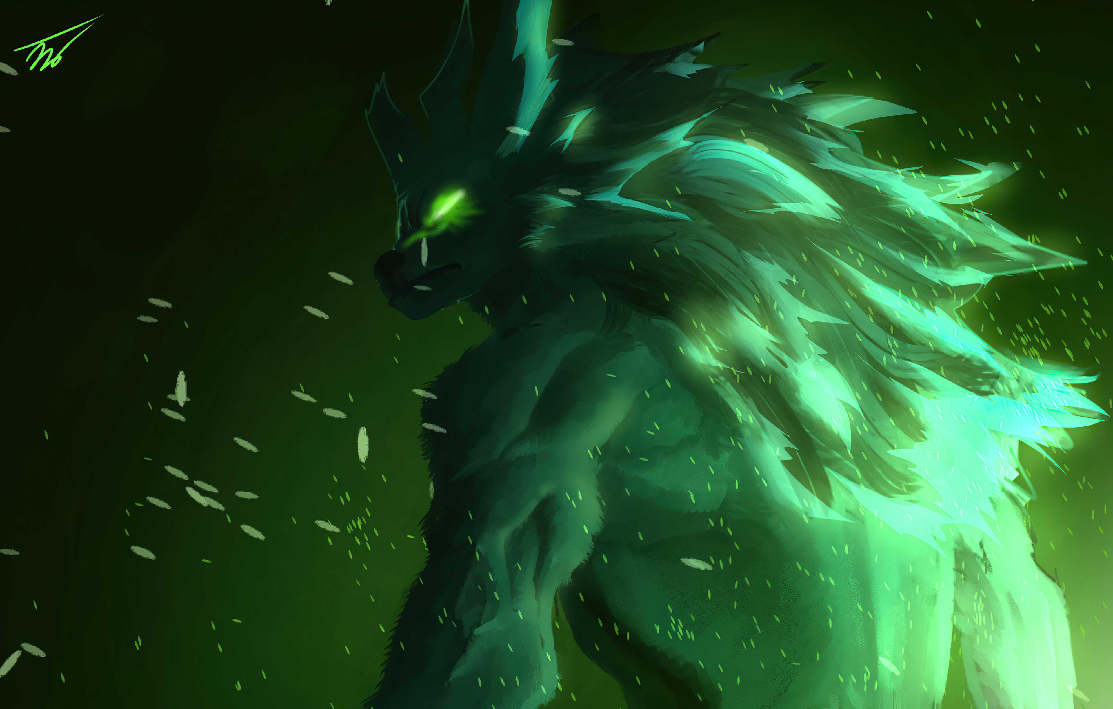 Green werewolf k hd artist k wallpapers images backgrounds photos and pictures