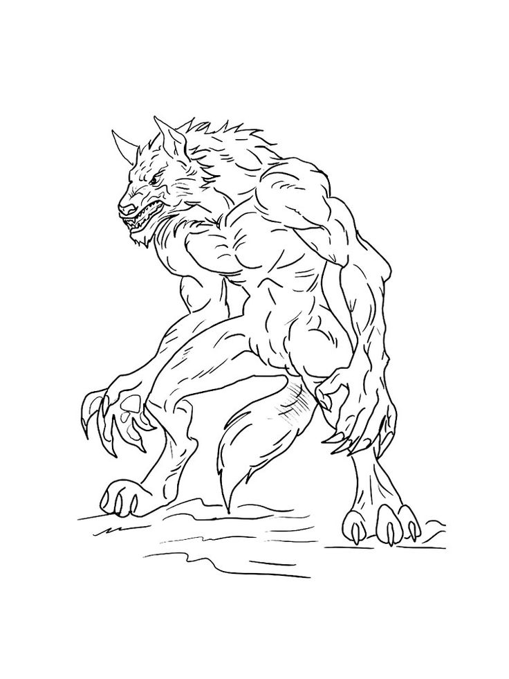 Werewolf coloring pages coloring pages ic art free printable coloring pages