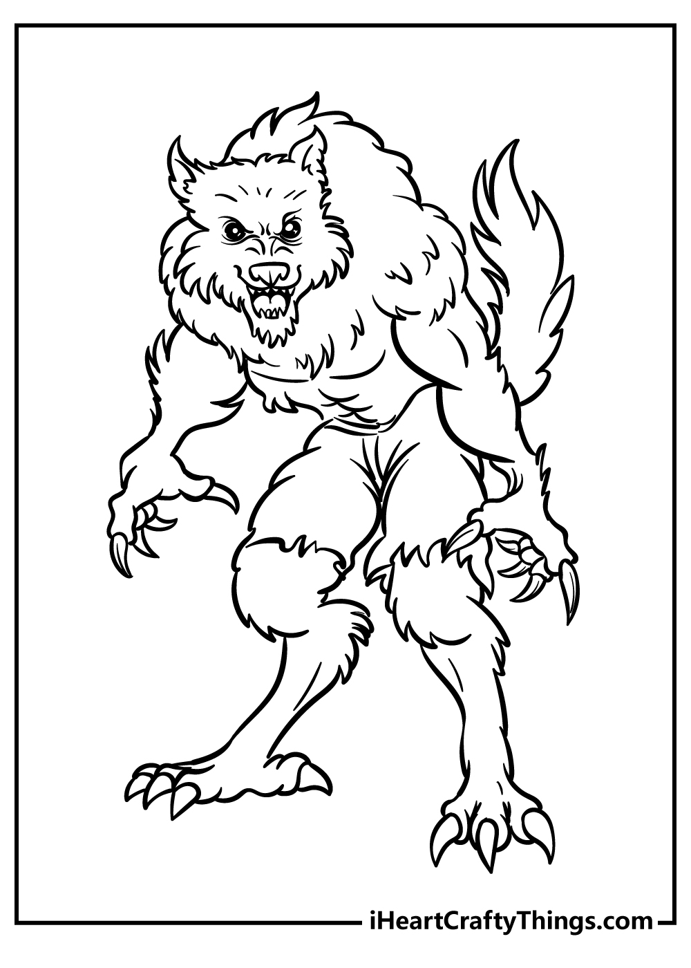 Werewolf coloring pages free printables
