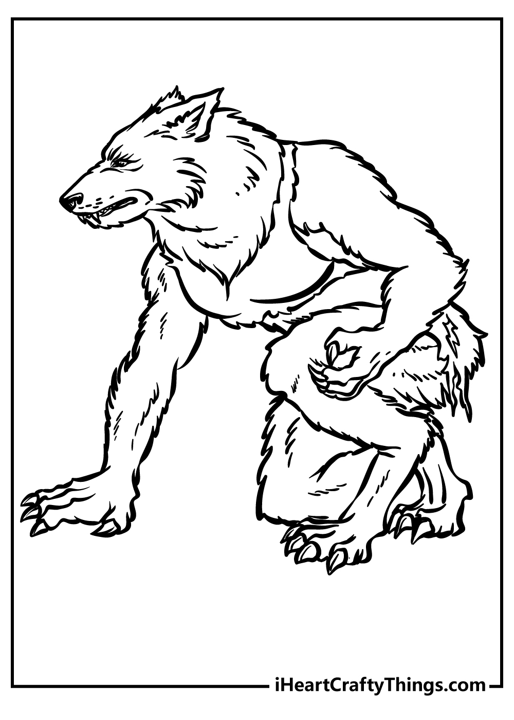 Werewolf coloring pages free printables