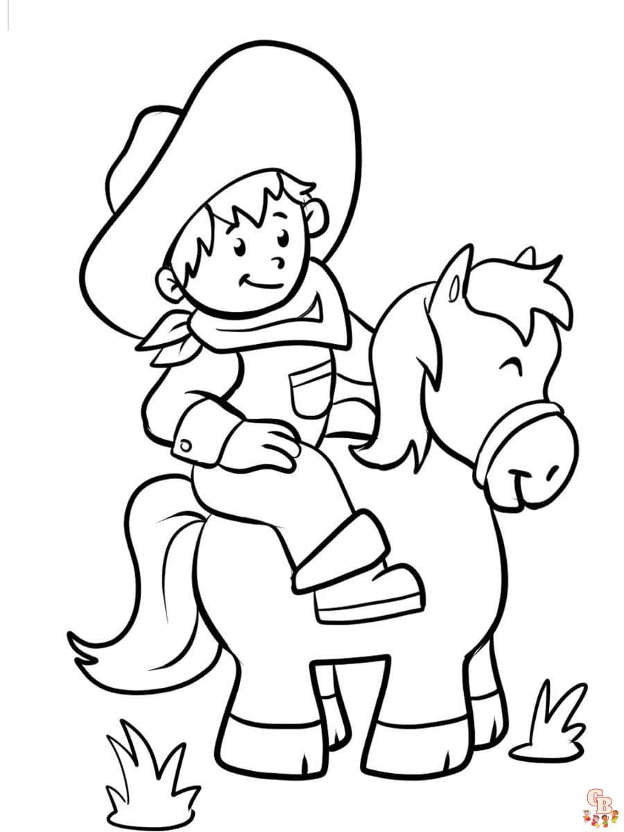 Printable western coloring pages free for kids and adults