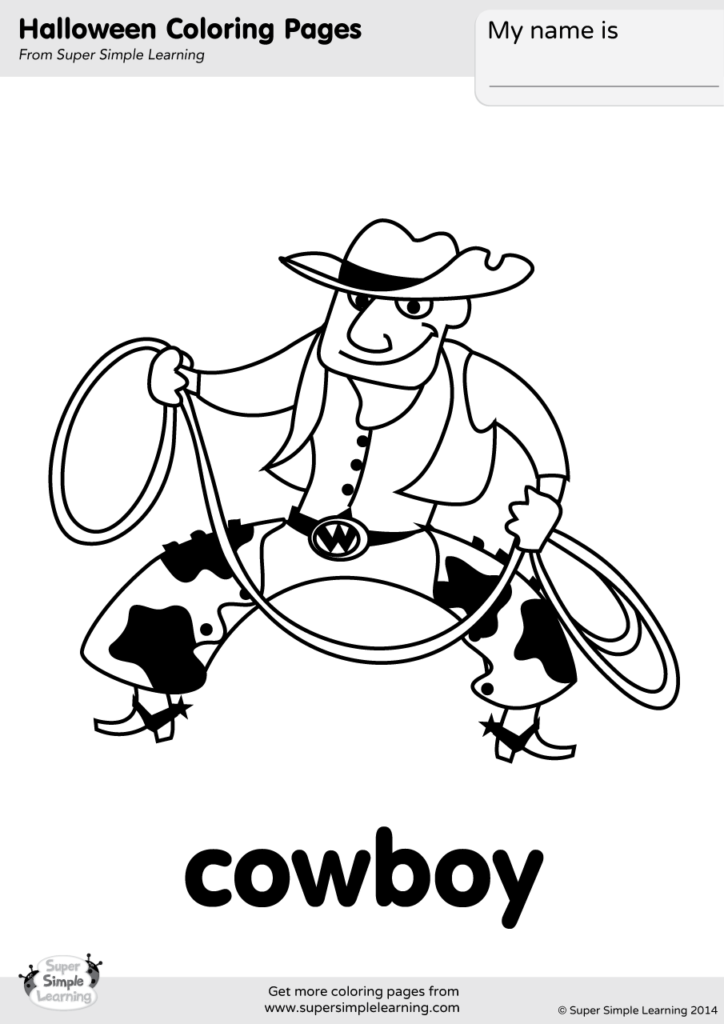 Cowboy coloring page