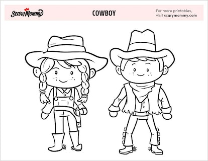 Wrangle up some fun with these rootin tootin cowboy and girl coloring pages