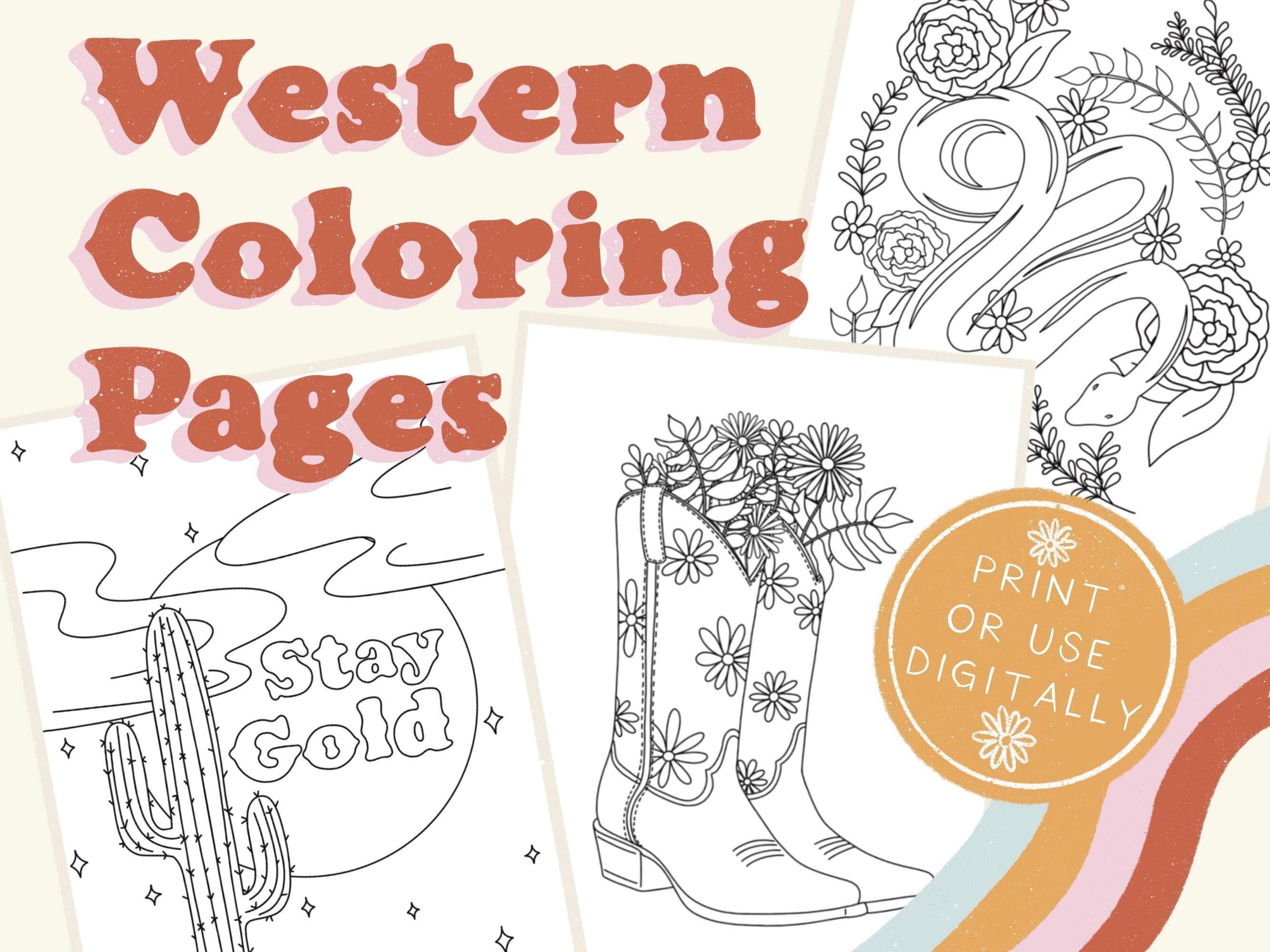 Western coloring pages