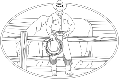 Cowboy coloring page free printable coloring pages