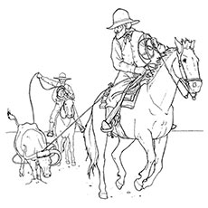 Top free printabe cowboy coloring pages online