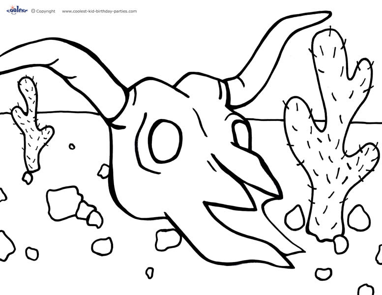 Printable wild west coloring page