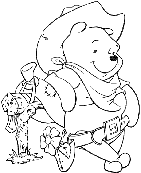 Big pooh coloring page to print