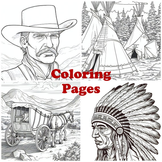 Wild west coloring pages wild west coloring sheet cowboy coloring book western coloring sheet