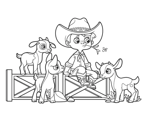 Cowboy coloring page vector images
