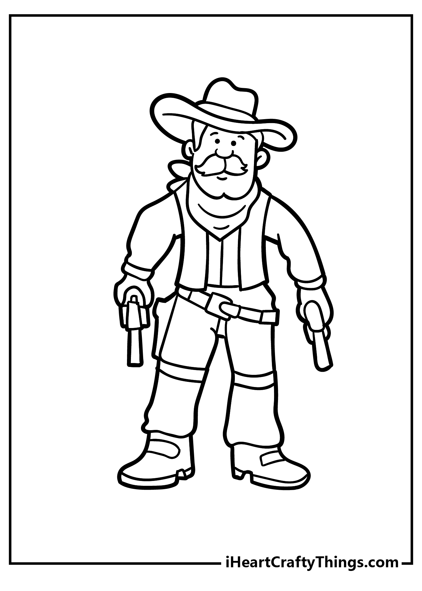 Cowboy coloring pages free printables