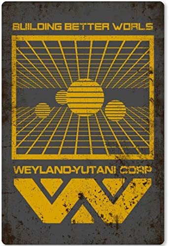 Weyland yutani metal sign