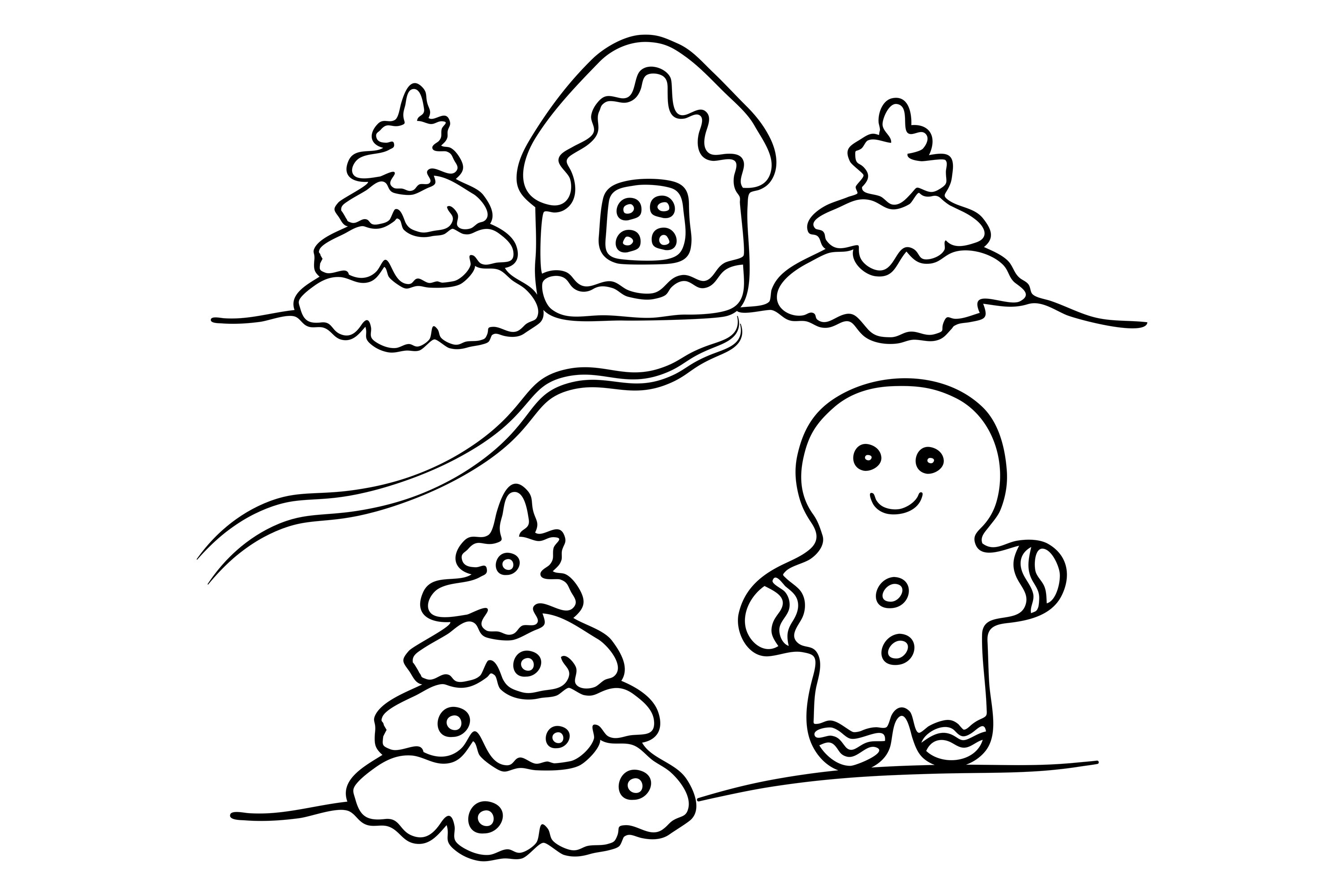 Gingerbread house gingerbread man coloring book