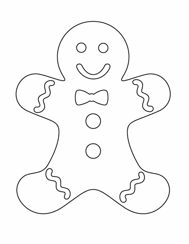 Gingerbread man coloring page