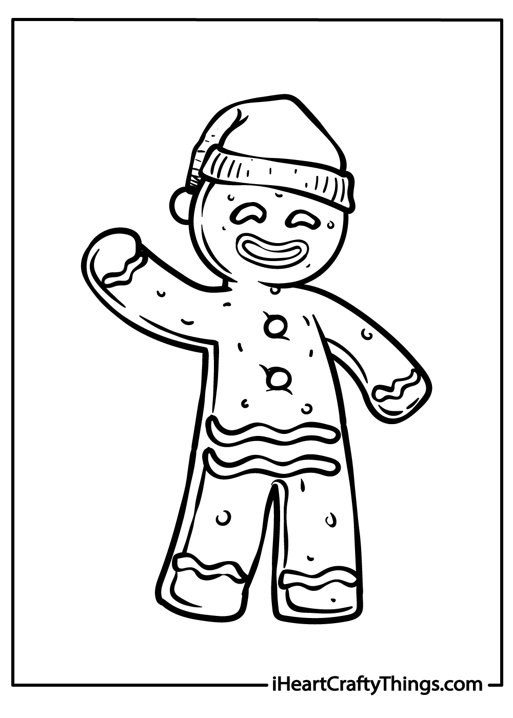 Christmas gingerbread coloring pages free printables