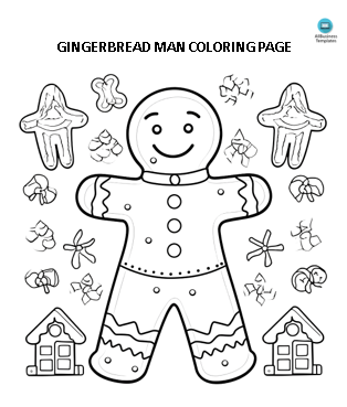 Gingerbread man coloring page by shendy on