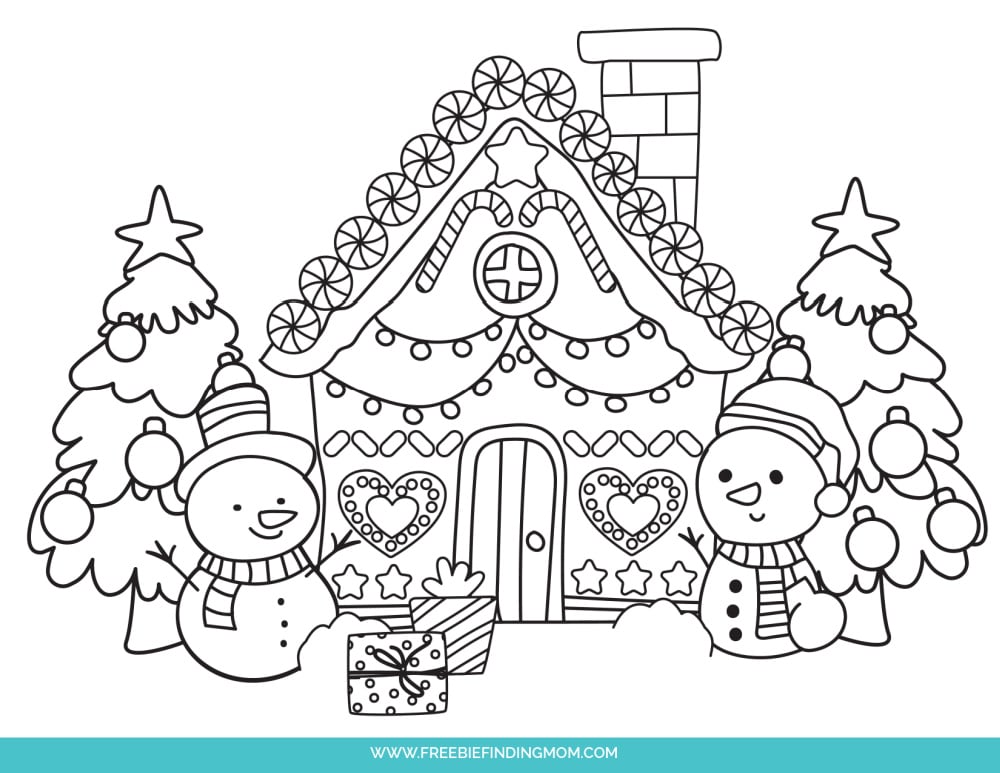 Free printable christmas gingerbread house coloring pages pdf downloads