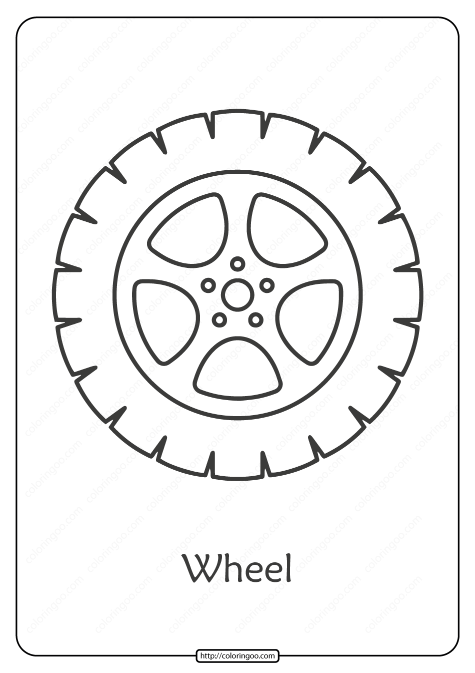 Free printable car wheel pdf coloring page coloring pages car wheel templates printable free