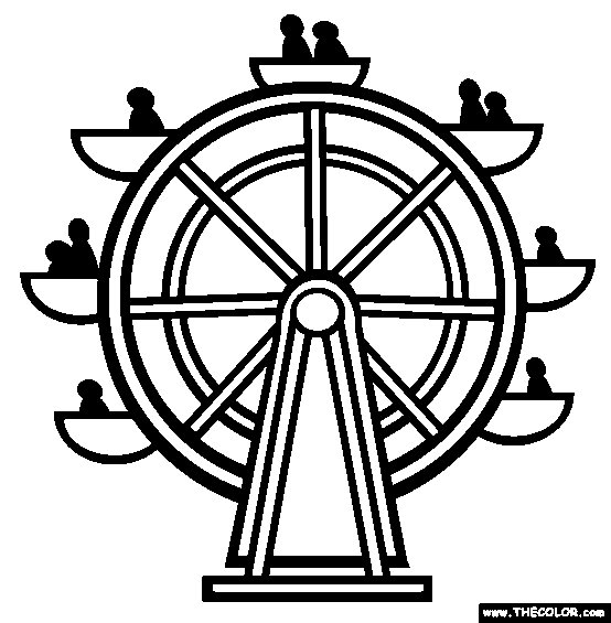 Ferris wheel coloring page free ferris wheel online coloring color wheel projects coloring pages ferris wheel