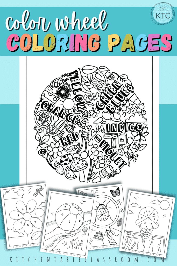 Color wheel coloring pages
