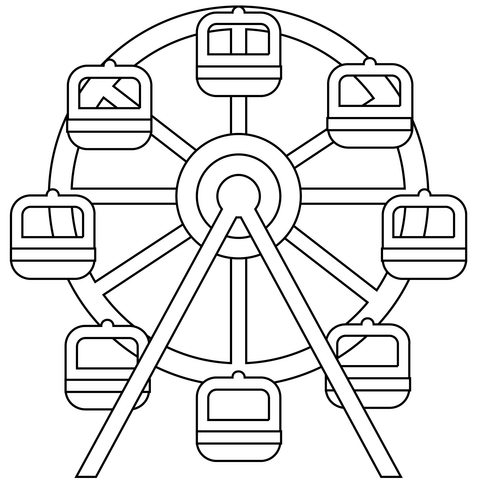 Ferris wheel coloring page free printable coloring pages