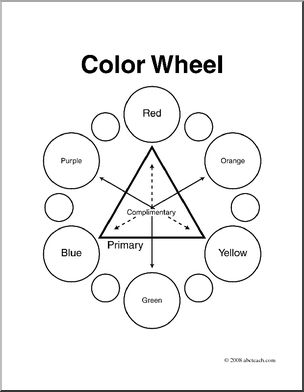 Clip art color color wheel coloring page i