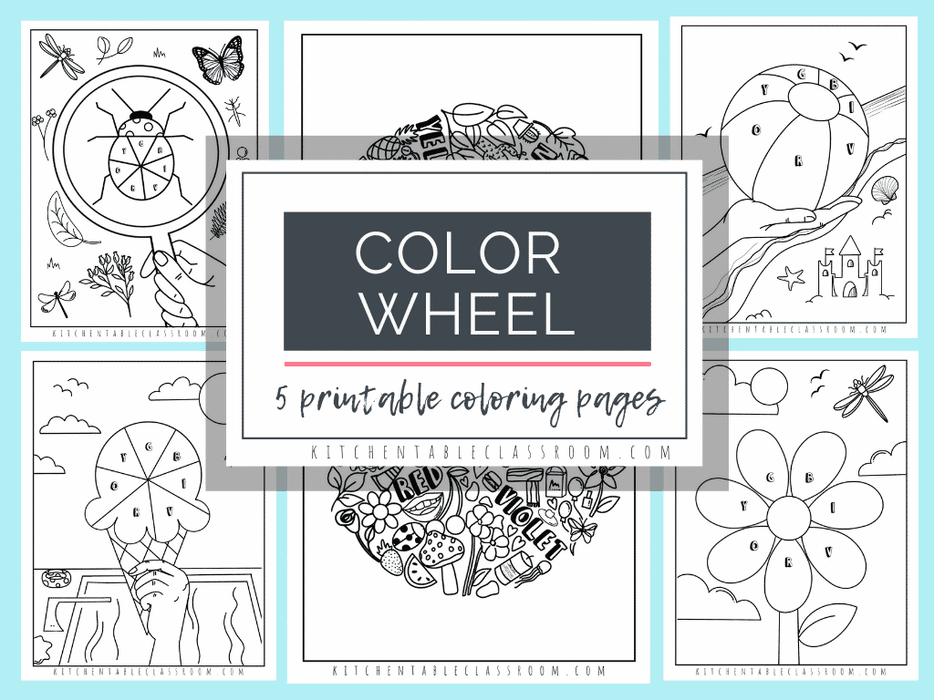 Color wheel coloring pages