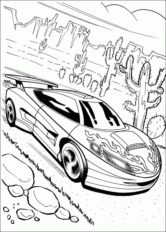 Coloring pages free hot wheel in forest coloring pages