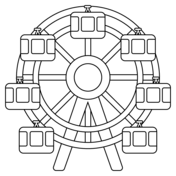 Ferris wheel coloring pages free coloring pages