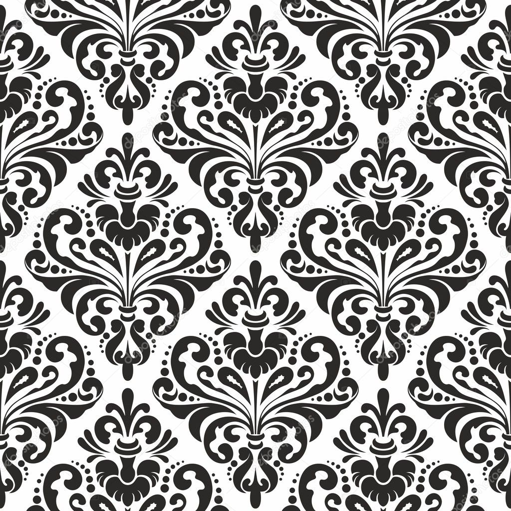 Damask wallpaper stock vector image by weit