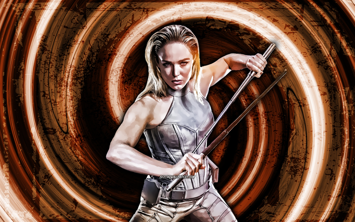 Download wallpapers k white canary brown grunge background sara lance vortex superheroes dc ics white canary k for desktop free pictures for desktop free